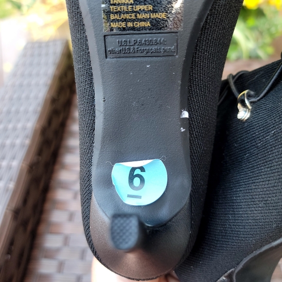 NWOT Sugar Tanikka black women's lace up heel sock booties. S 6 - Picture 8 of 11